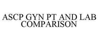 ASCP GYN PT AND LAB COMPARISON