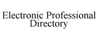 ELECTRONIC PROFESSIONAL DIRECTORY