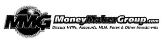 MMG MONEYMAKERGROUP.COM DISCUSS HYIPS, AUTOSURFS, MLM, FOREX & OTHER INVESTMENTS