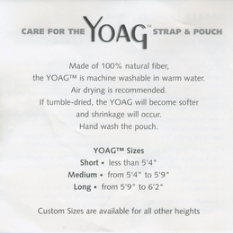 CARE FOR THE YOAG STRAP & POUCH