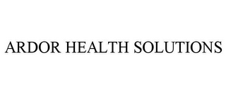 ARDOR HEALTH SOLUTIONS