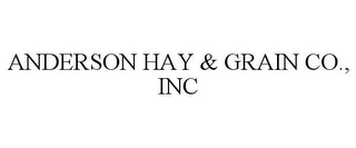 ANDERSON HAY & GRAIN CO., INC