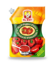 EL REY · RED PEPPER PASTE · PASTADE PIMENTÓN NO ARTIFICIAL PRESERVATIVES, COLOUR AND FLAVORS. SIN CONSERVANTES NL COLORANTES ARTIFICIALES