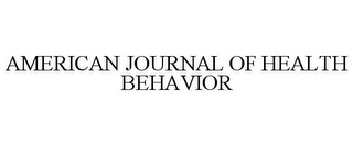 AMERICAN JOURNAL OF HEALTH BEHAVIOR