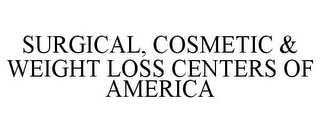 SURGICAL, COSMETIC & WEIGHT LOSS CENTERS OF AMERICA