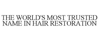 THE WORLD'S MOST TRUSTED NAME IN HAIR RESTORATION