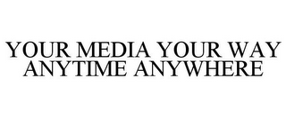 YOUR MEDIA YOUR WAY ANYTIME ANYWHERE