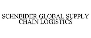 SCHNEIDER GLOBAL SUPPLY CHAIN LOGISTICS