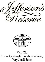 JEFFERSON'S RESERVE VERY OLD KENTUCKY STRAIGHT BOURBON WHISKEY VERY SMALL BATCH