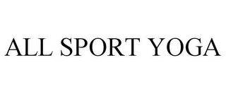 ALL SPORT YOGA