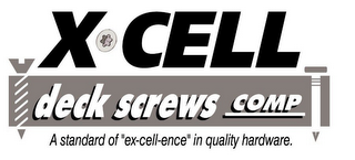 X·CELL COMP DECK SCREWS A STANDARD OF "EX-CELL-ENCE" IN QUALITY HARDWARE.