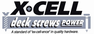 X-CELL POWER DECK SCREWS A STANDARD OF "EX-CELL-ENCE" IN QUALITY HARDWARE