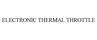 ELECTRONIC THERMAL THROTTLE