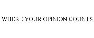 WHERE YOUR OPINION COUNTS