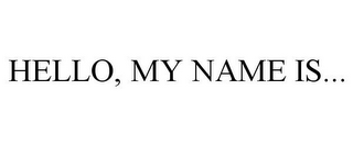 HELLO, MY NAME IS...