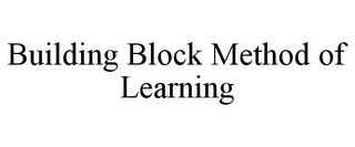 BUILDING BLOCK METHOD OF LEARNING