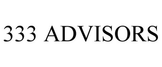 333 ADVISORS