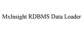 MXINSIGHT RDBMS DATA LOADER