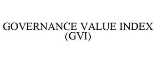 GOVERNANCE VALUE INDEX (GVI)