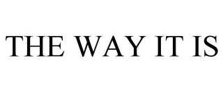 THE WAY IT IS