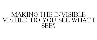 MAKING THE INVISIBLE VISIBLE: DO YOU SEE WHAT I SEE?