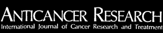 ANTICANCER RESEARCH INTERNATIONAL JOURNAL OF CANCER RESEARCH AND TREATMENT