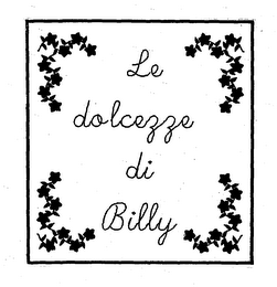 LE DOLCEZZE DI BILLY