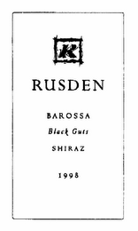 RUSDEN BAROSSA BLACK GUTS SHIRAZ 1998