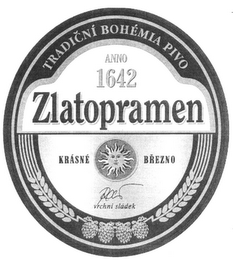 ZLATOPRAMEN ANNO 1642 TRADICNÍ BOHÉMIA PIVO KRÁSNÉ BREZNO VICHNI SLÁDEK