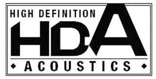 HIGH DEFINITION HDA ACOUSTICS