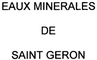 EAUX MINERALES DE SAINT GERON