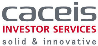 CACEIS INVESTOR SERVICES SOLID & INNOVATIVE