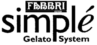 FABBRI 1905 SIMPLÉ GELATO SYSTEM