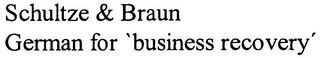 SCHULTZE & BRAUN GERMAN FOR "BUSINESS RECOVERY"