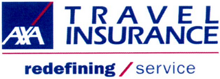 AXA TRAVEL INSURANCE REDEFINING/SERVICE