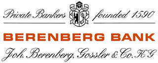 BERENBERG BANK PRIVATE BANKERS FOUNDED 1590 JOH BERENBERG GOSSLER & CO K G