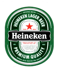 HEINEKEN LAGER BEER PREMIUM QUALITY