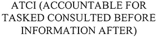 ATCI (ACCOUNTABLE FOR TASKED CONSULTED BEFORE INFORMATION AFTER)