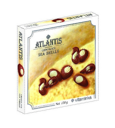 ATLANTIS, CHOCOLATE SEA SHELLS, NET 170G., VITAMINKA