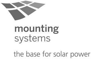 MOUNTING SYSTEMS THE BASE FOR SOLAR POWER