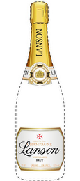 CHAMPAGNE LANSON FONDE EN 1760 FOURNISSEURS ATTITRES DE S.M. LA REINE ELISABETH II PURVEYORS BY APPOINTMENT TO H.M. QUEEN ELISABETH II DEPUIS 1760 CHAMPAGNE LANSON WHITE LABEL BRUT REIMS - FRANCE ÉLABORÉ PAR CHAMPAGNE LANSON 75CL 12.5% VOL