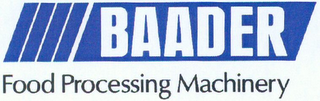 BAADER FOOD PROCESSING MACHINERY