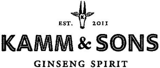 KAMM & SONS GINSENG SPIRIT EST. 2011 K
