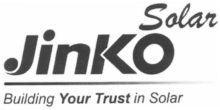 JINKO SOLAR BUILDING YOUR TRUST IN SOLAR