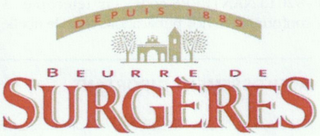 BEURRE DE SURGÈRES DEPUIS 1889