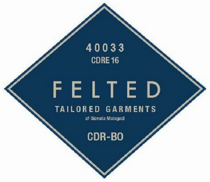 40033 CDRE 16 FELTED TAILORED GARMENTS OF GIONATA MALAGODI CDR-BO