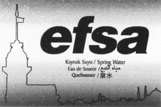 EFSA KAYNAK SUYU /SPRING WATER / EAU DE SOURCE / QUELLWASSER