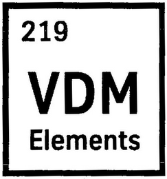 219 VDM ELEMENTS