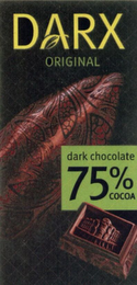 DARX ORIGINAL DARK CHOCOLATE 75% COCOA