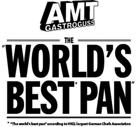 AMT GASTROGUSS THE "WORLD'S BEST PAN" "THE WORLD'S BEST PAN" ACCORDING TO VKD, LARGEST GERMAN CHEFS ASSOCIATION